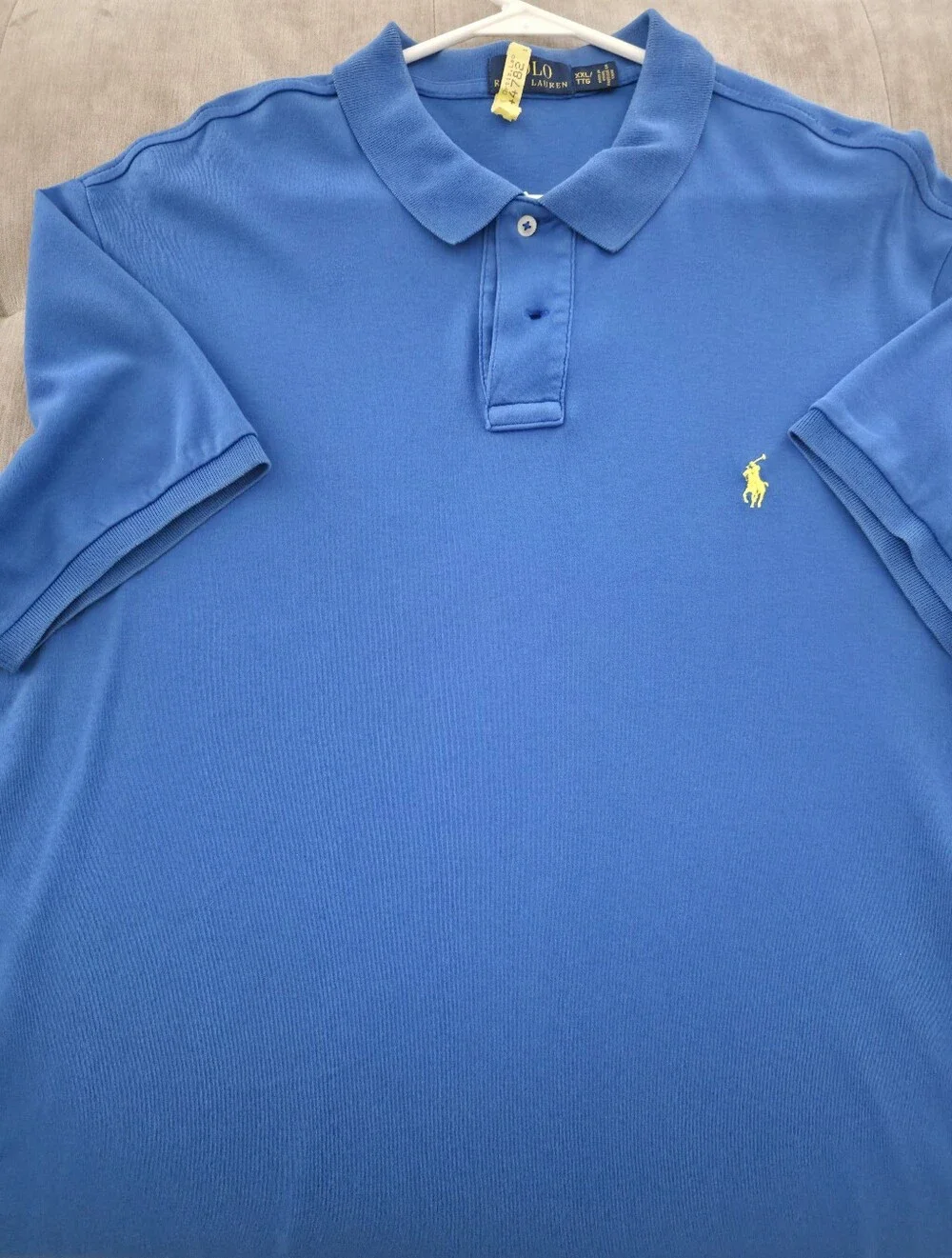 Ralph Lauren Bright Blue Polo with Yellow Pony